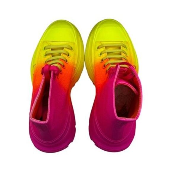 Alexander McQueen Men’s GradientSneaker Boots – Yellow/Orange/Pink – Size IT 40 main image 6